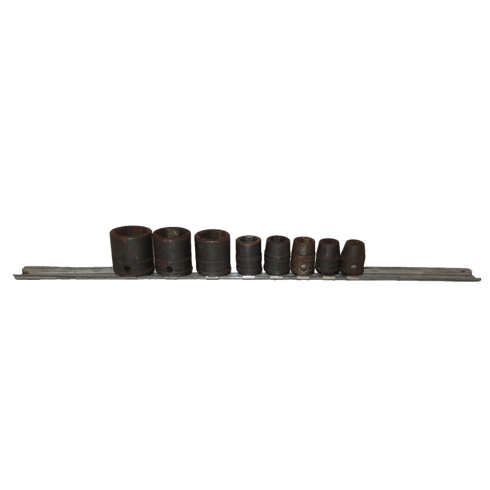 Snap-On 3/8" Flank Drive Metric Shallow 6 Point Impact Sockets 8-12, 18-19, 21
